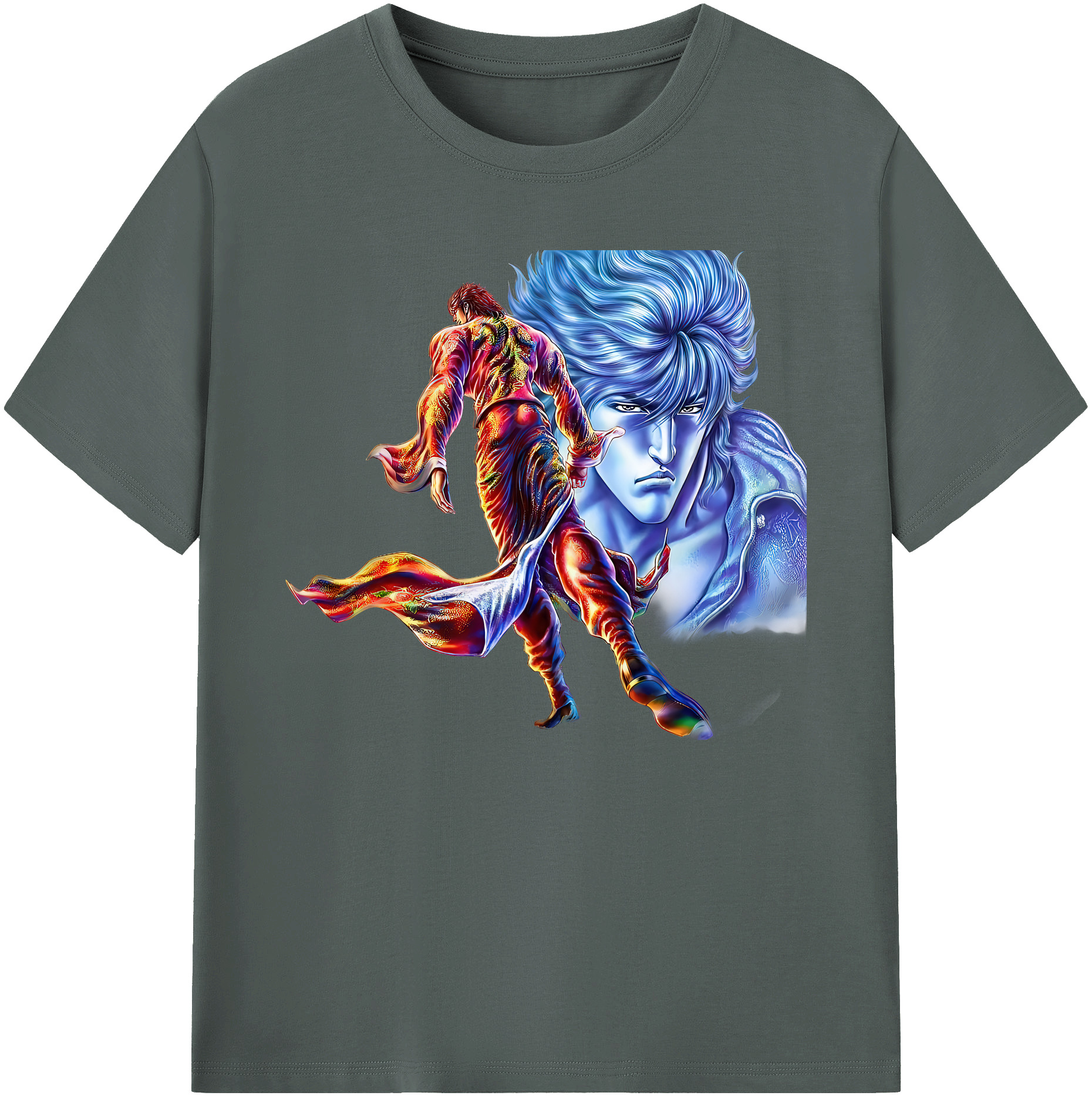 （画像用） 北斗の拳 Fist of the North Star 綿100％ メンズ半袖Tシャツ｜肌触りやわらか＆通気性